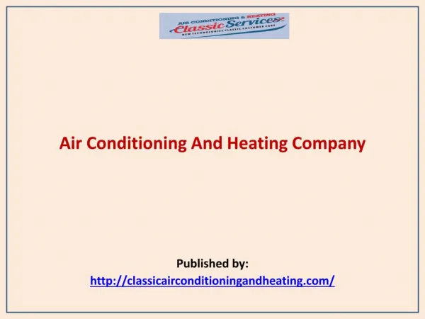 Air Conditioning And Heating Company