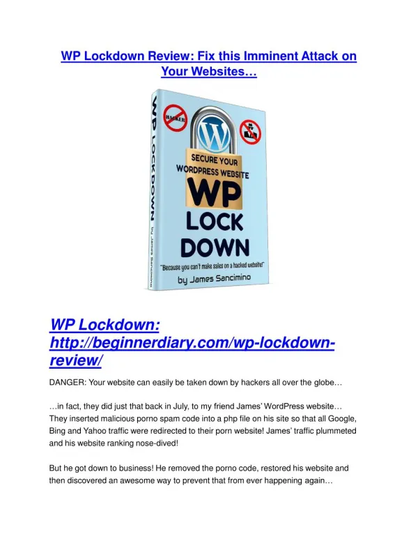 WP Lockdown Review and Premium $14,700 Bonus