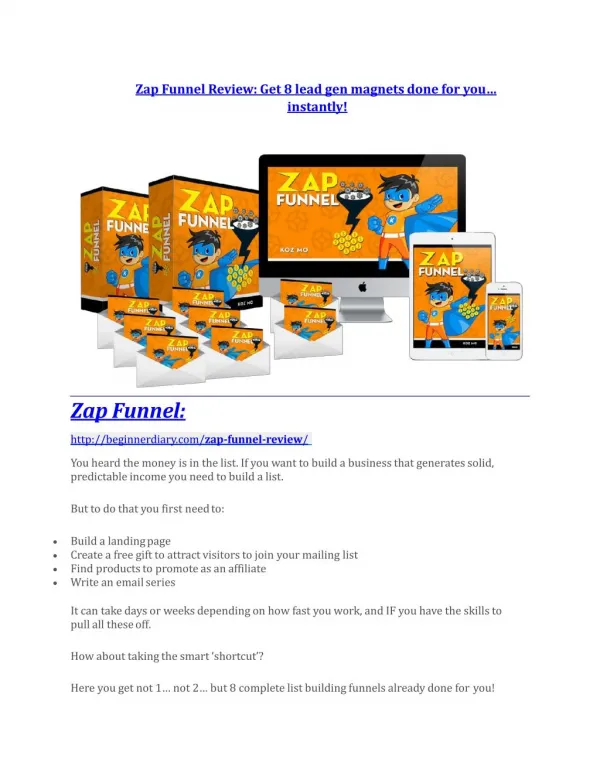 Zap Funnel review-- Zap Funnel (SECRET) bonuses