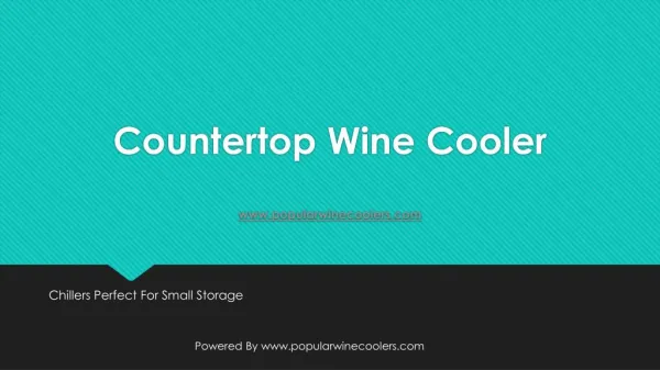 Countertop wine cooler