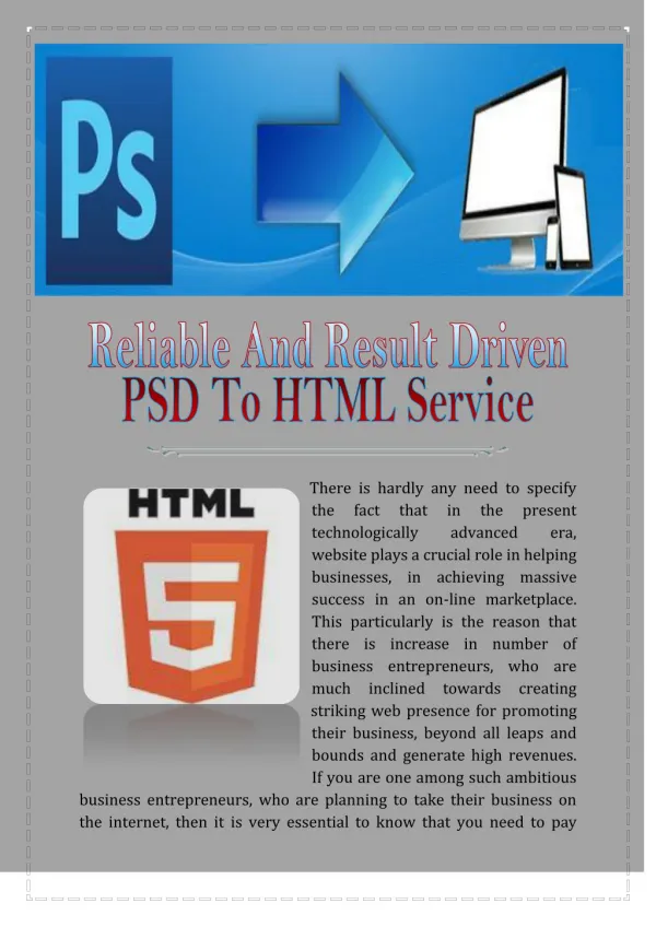 Psd To Xhtml Service