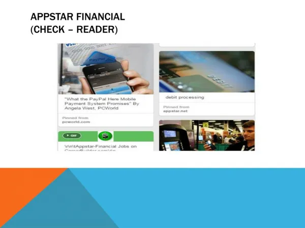 Appstar Financial ! Leading In Electronic Payment