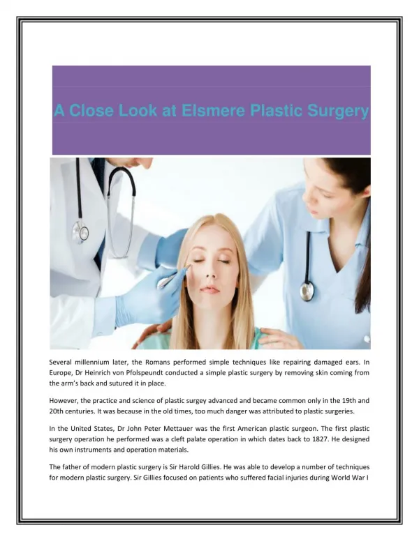 Elsmere Plastic Surgery