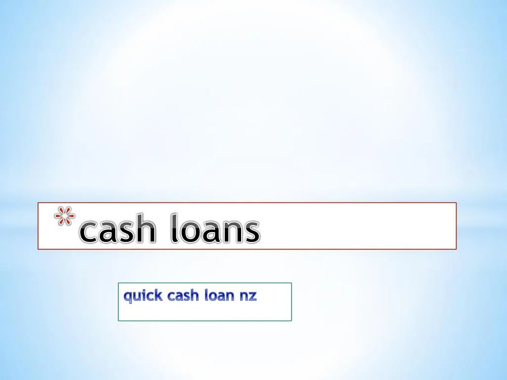 cash loans