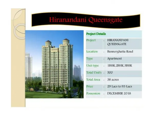 Affordable Apartments in Bangalore | Call: ( 91) 9953 5928 48 Hiranandani Queensgate