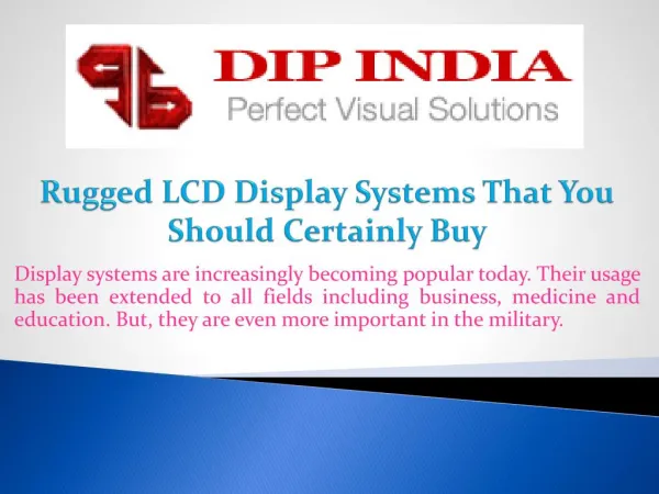 Rugged LCD Display Systems That You Should Certainly Buy