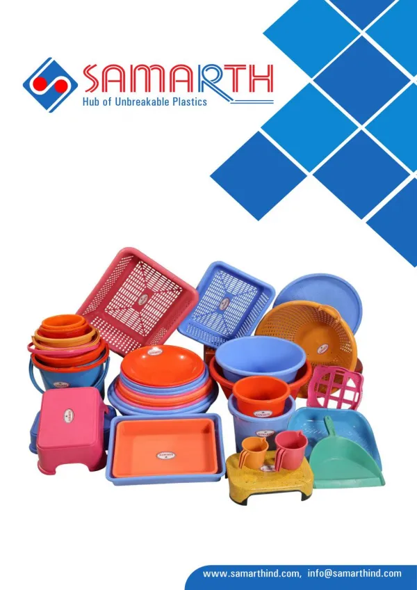 Manufacturer and Supplier of Plastic Products - Samarth Industries