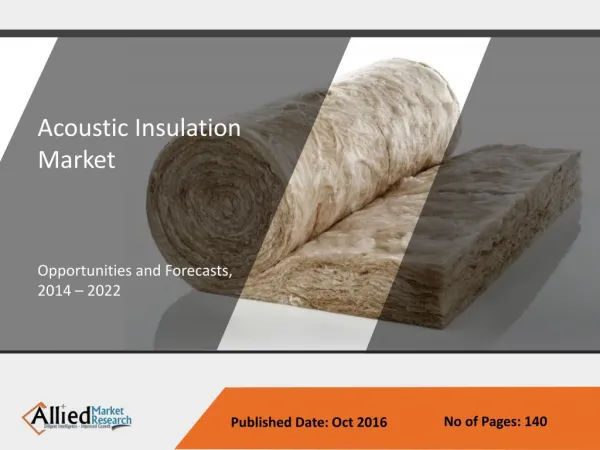 Acoustic Insulation Market - Industry Set To Grow Positively