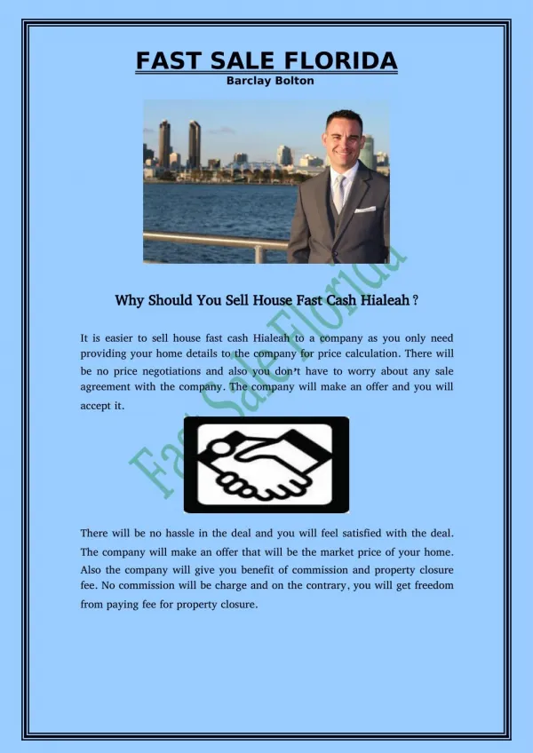 Why Should You Sell House Fast Cash Hialeah