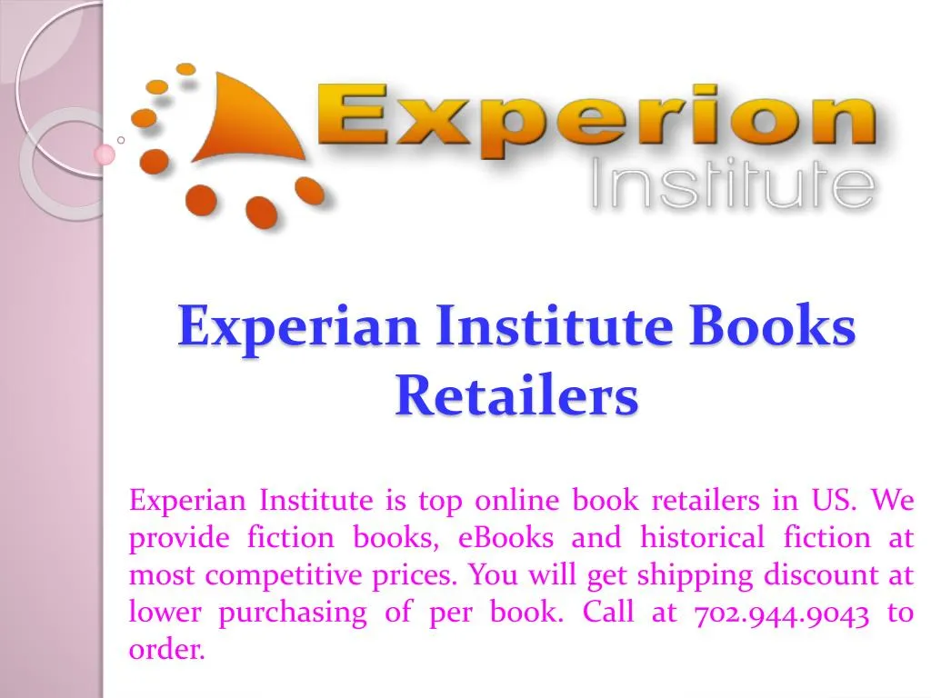 experian institute books retailers