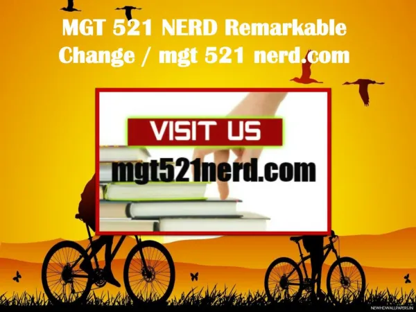 MGT 521 NERD Remarkable Change/ mgt521nerd.com