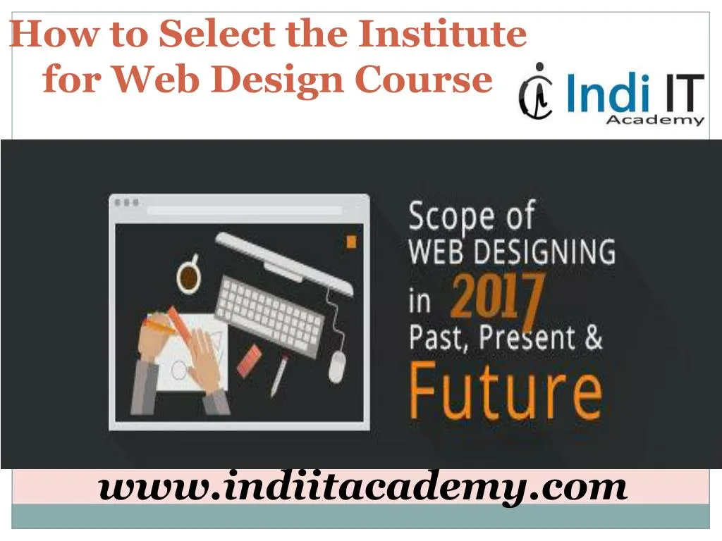 how to select the institute for web design course