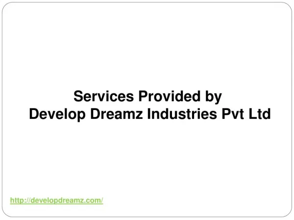 Services Provided by Develop Dreamz Industries Pvt. Ltd.
