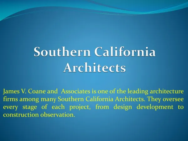 Southern California Architects