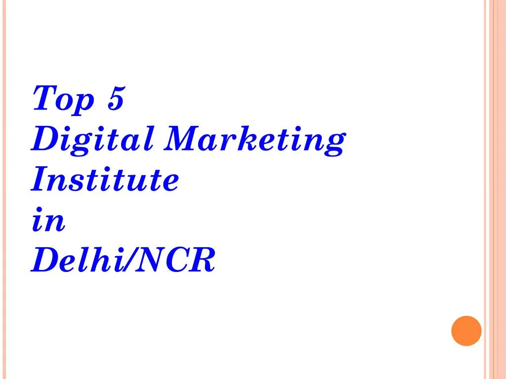 top 5 digital marketing institute in delhi ncr