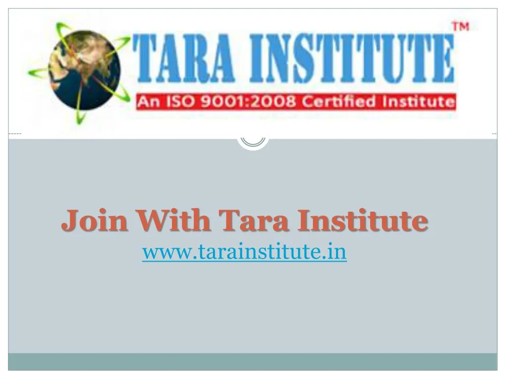 join with tara institute www tarainstitute in