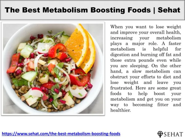 The Best Metabolism Boosting Foods | Sehat