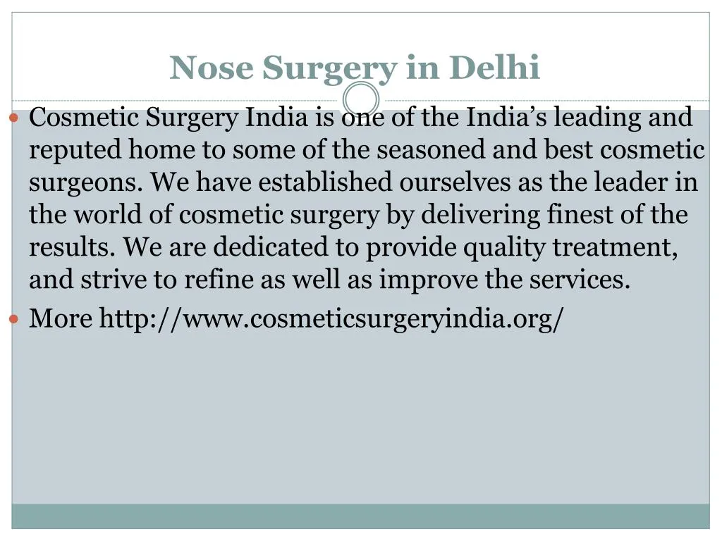 nose surgery in delhi