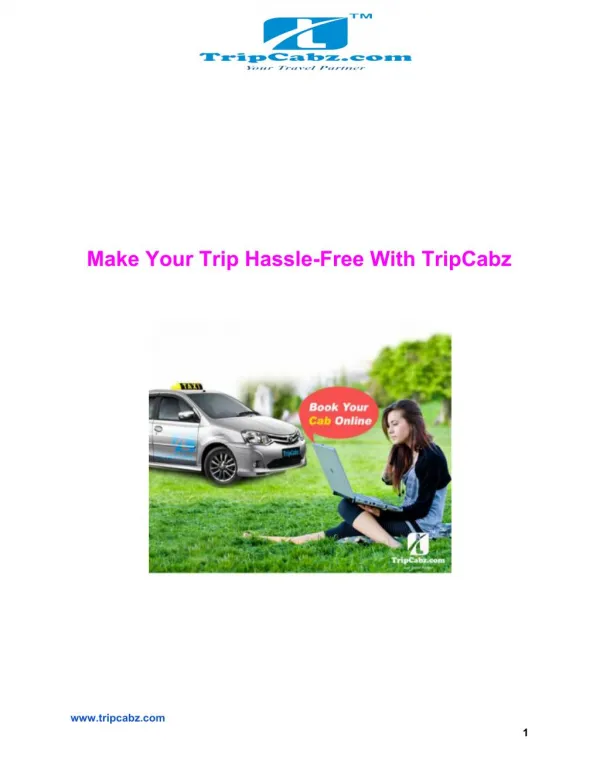 Make Your Trip Hassle-Free With TripCabz
