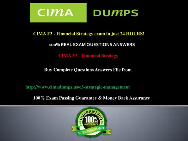 How to pass the Cima E3 exam in first attempt? - Cimadumps.us