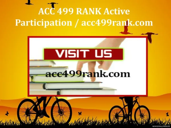 ACC 499 RANK Active Participation / acc499rank.com