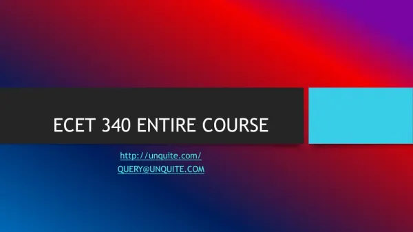 ECET 340 ENTIRE COURSE