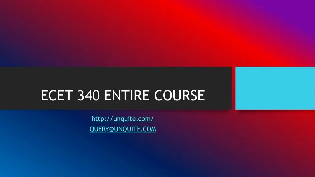 ecet 340 entire course