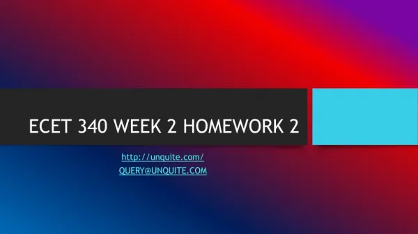 ECET 340 WEEK 2 HOMEWORK 2