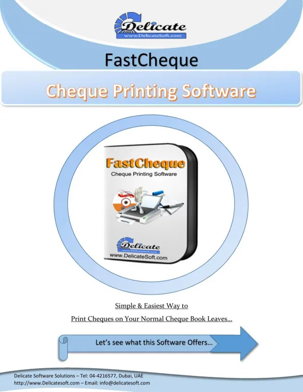 Cheque Printing Software in Dubai