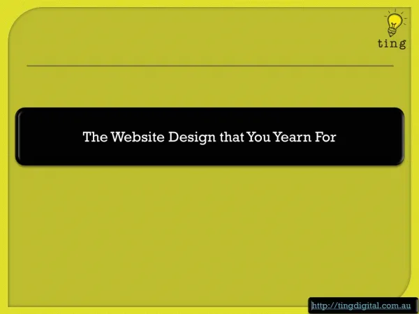 The Website Design that You Yearn For