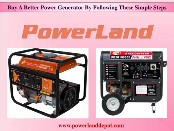 Buy A Better Power Generator By Following These Simple Steps