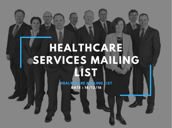 Healthcare Services Mailing List