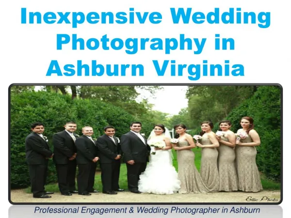 Inexpensive Wedding Photography in Ashburn Virginia