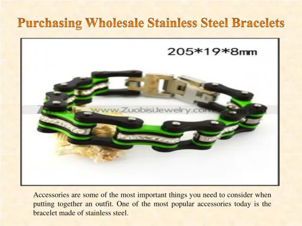 Purchasing Wholesale Stainless Steel Bracelets