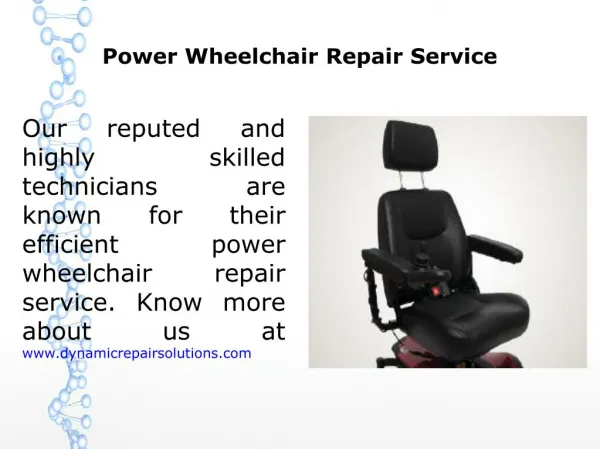 Power Wheelchair Repair Service