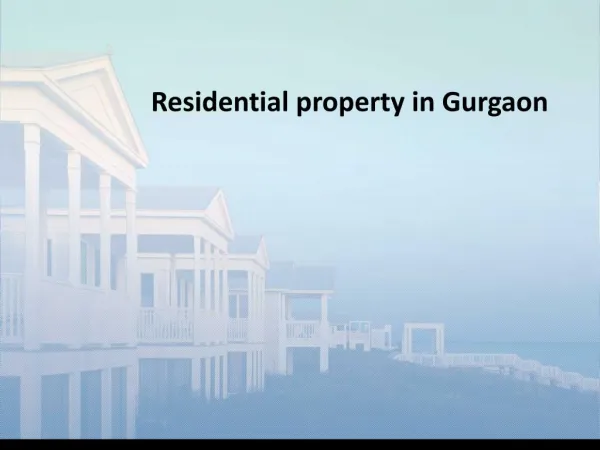 Residential property out Gurgaon