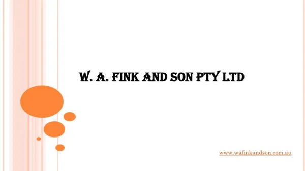 W. A. Fink and Son - Garage Equipment & Car Hoist Experts Melbourne