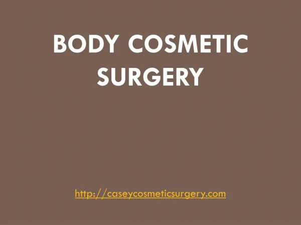 Dr Gregory M Casey explains Cosmetic Surgery