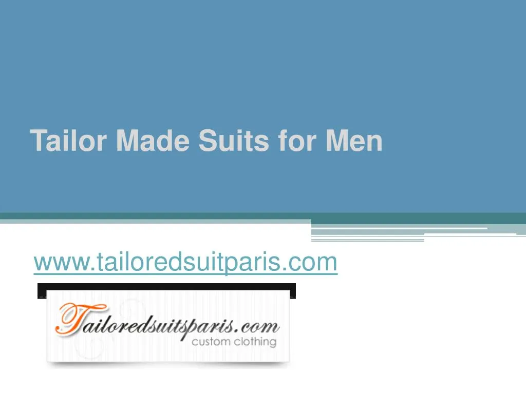 tailor made suits for men