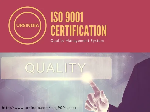 ISO 9001 Certification quality management guidelines