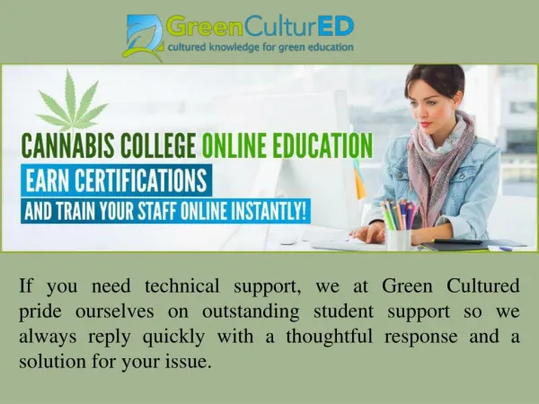 Get Online Education at Green CulturED