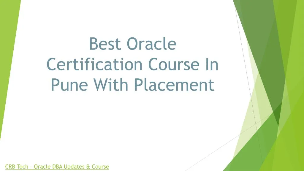 best oracle certification course in pune with placement