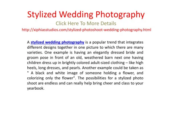 stylized wedding photography