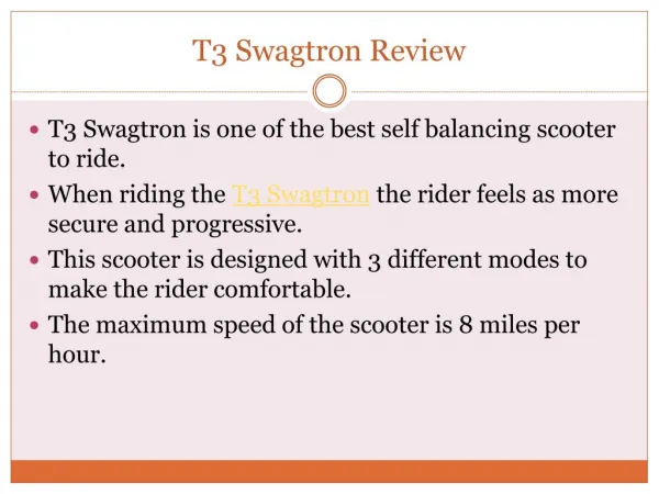 Swagtron T3 review
