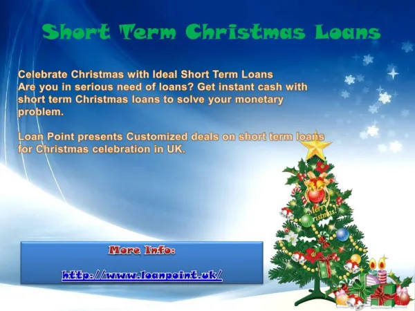 Celebrate Christmas with Ideal Short Term Loans