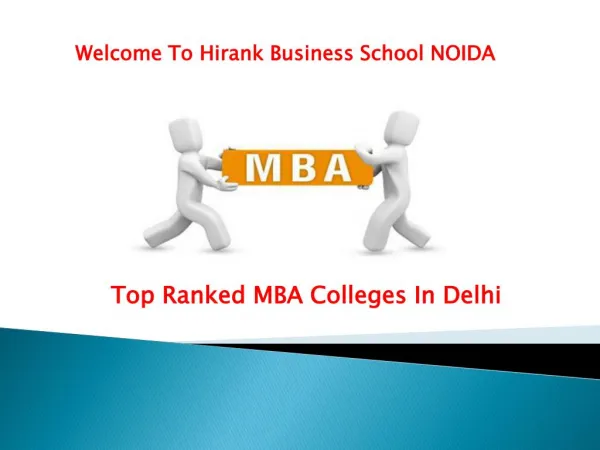 Mba colleges in delhi - Hirank Business school