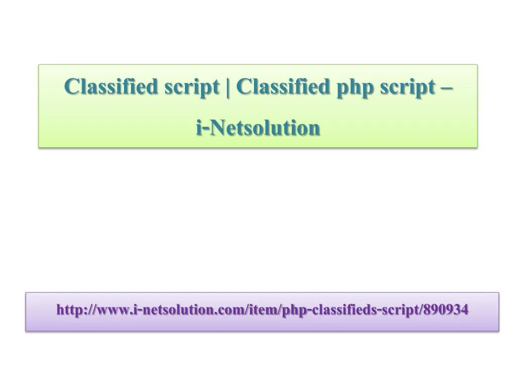 classified script classified php script i netsolution