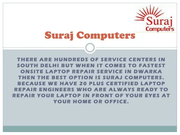 Laptop Repair in Dwarka - Suraj Computers