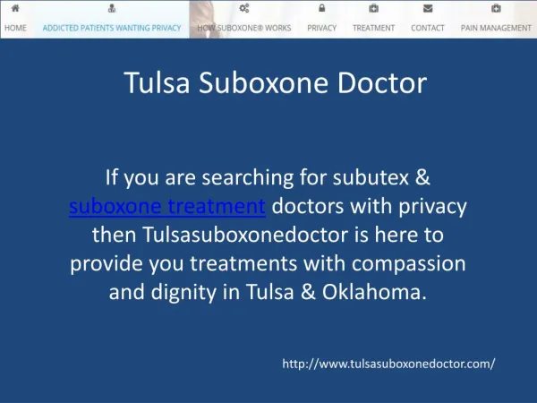 Tulsa Suboxone Doctor
