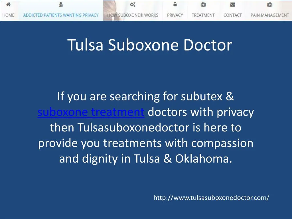 tulsa suboxone doctor